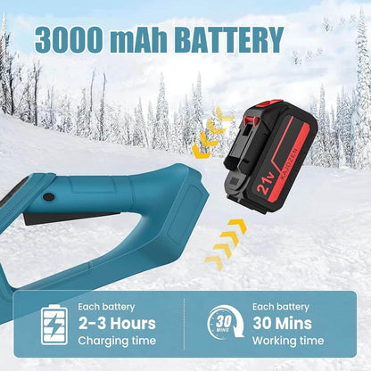Trådløs snøfreser på 12 tommer med 2 batterier
